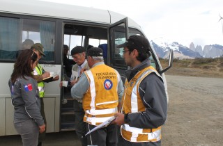 Fiscalización transporte turismo Torres del Paine