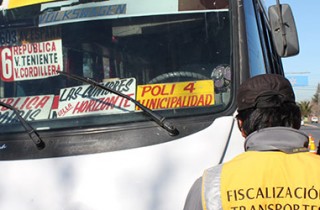 Fiscalización a buses urbanos