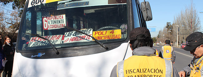 Fiscalización a buses urbanos