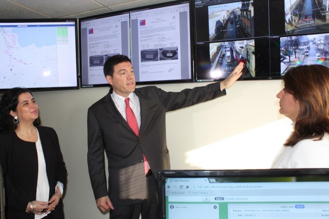 Presentación cámaras de control en Temuco